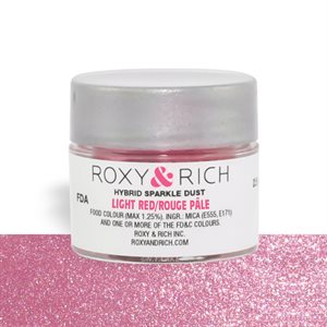 Light Red / Bubblegum Pink Edible Hybrid Sparkle Dust By Roxy Rich 2.5 gram