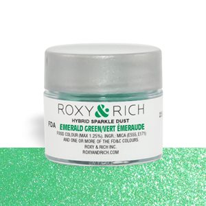 Emerald Green Edible Hybrid Sparkle Dust By Roxy Rich 2.5 gram