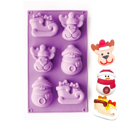Snowman, Sleigh and Reindeer Silicone Novelty Bakeware