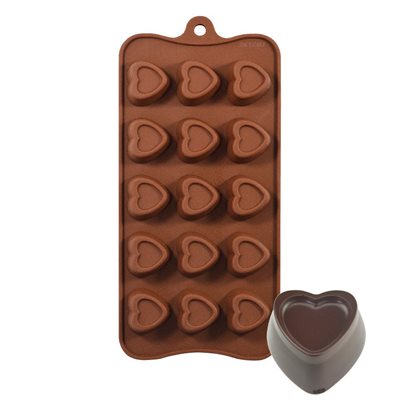 Stamped Heart Silicone Chocolate Mold
