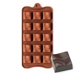 Grooved Square Silicone Chocolate Mold