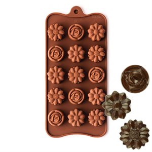 Rose and Daisy Silicone Chocolate Mold