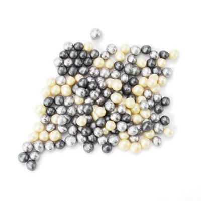 Silver Chocolate Pearls 4mm 