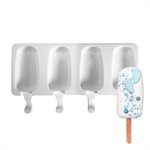 Silicone Mold for Ice Cream Pops, Premier Shape - 4 Cavity
