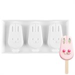 Silicone Mold for Cakesicles, "Bunny" - 3 Cavity