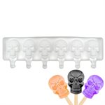 Silicone Mold for Cakesicles, "Skull" Shape - 6 Cavity