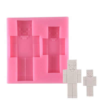 Pixelated Person Silicone Mold
