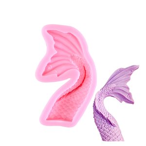 Large Wavy Mermaid Tail Silicone Mold
