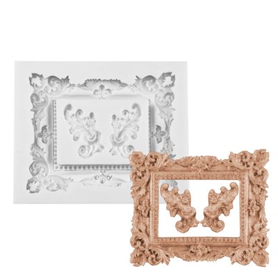 Elegant Rectangle Picture Frame Silicone Mold