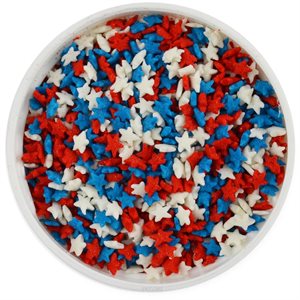Red White Blue Star Jimmies Sprinkles