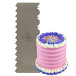 Scallops & Waves Double Sided Stainless Steel Icing Scraper Comb