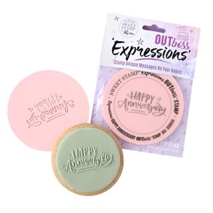 "Happy Anniversary" Outboss Fondant Stamp