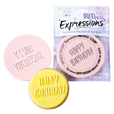 "Happy Birthday" Fun Outboss Fondant Stamp