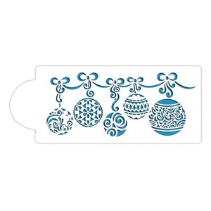 Christmas Ornament Stencil for Cakes, Cookies, Cupcakes, & Macarons
