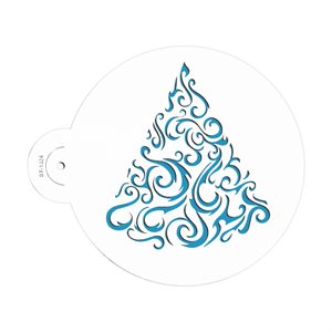 Stylish Christmas Tree Stencil for Cakes, Cookies, Cupcakes, & Macarons