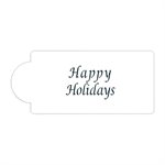 Happy Holidays Mini Stencil for Cakes, Cookies, Cupcakes, & Macarons