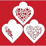 Contemporary Hearts Cookie Stencil