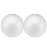 White Durafoam Styrafoam Ball 4 Inches- Pack of 2