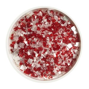 Blinged Out Red & White Glittery Sugar 3 Ounces