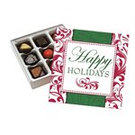 Happy Holidays Chocolate Box 8 Ounce-Pack of 5