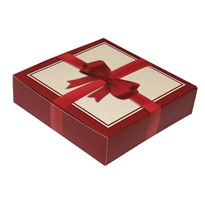 Red Bow Chocolate Box 8 Ounce-Pack of 5