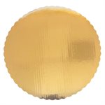 12" Scalloped Gold Cake Circle