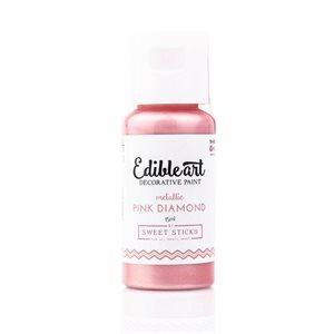 Metallic Pink Diamond Edible Art Paint By Sweet Sticks