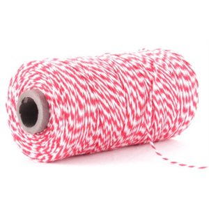 Bakers Twine Red & White Cone 1 / 2 Lb