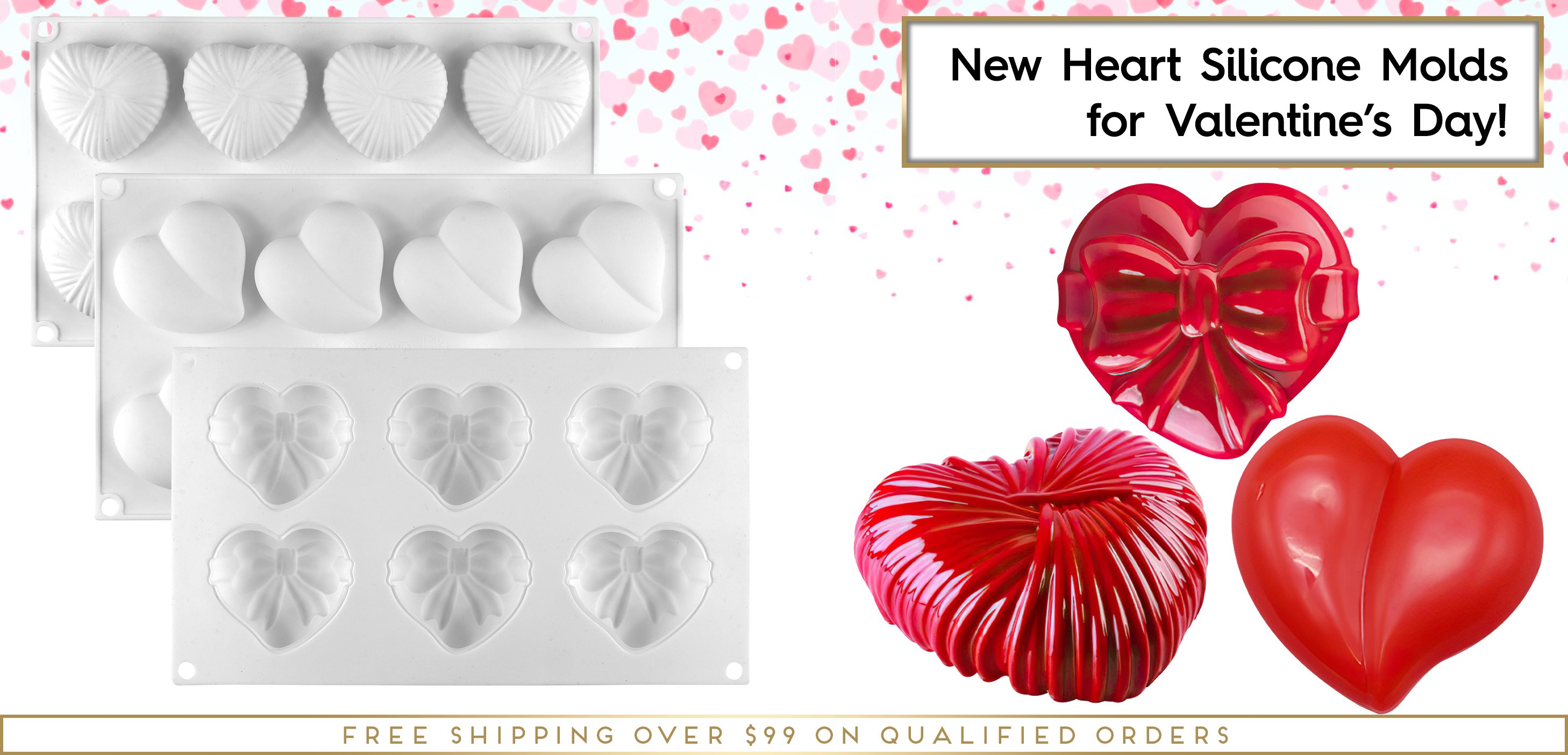 New Heart Smash Heart Mold Cake Chocolate Candy Heart Valentine