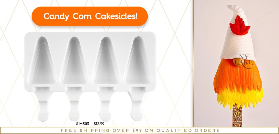 Candy Corn Cakesicle Rounded Triangle Cake Pop Mold Fall Autumn